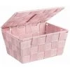 WENKO Panier De Rangement Salle De Bain Avec Couvercle Adria, Petite Boite De Rangement, Polypropylène, 19x14x10 Cm, Rose - Rose 1 WENKO Panier De Rangement Salle De Bain Avec Couvercle Adria, Petite Boite De Rangement, Polypropylène, 19x14x10 Cm, Rose - Rose -WENKO Soldes 6580110 1