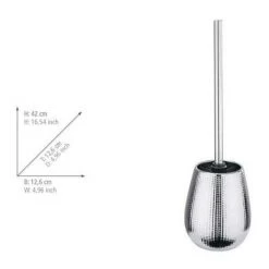 WENKO Porte Brosse WC Céramique Dakar, Brosse WC Noire, Céramique, Ø 12,6x42 Cm, Chromé - Chromé 5 WENKO Porte Brosse WC Céramique Dakar, Brosse WC Noire, Céramique, Ø 12,6x42 Cm, Chromé - Chromé -WENKO Soldes 6580122 2