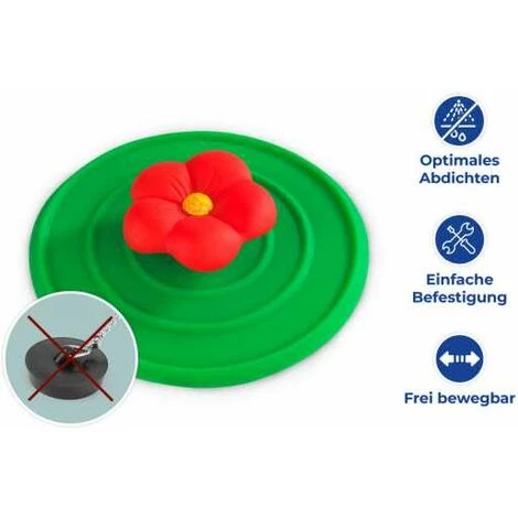 WENKO Bouchon Lavabo Fleur - Vert 6 WENKO Bouchon Lavabo Fleur - Vert – Image 4