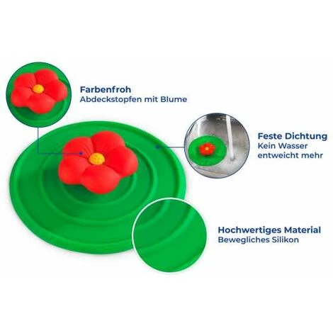 WENKO Bouchon Lavabo Fleur - Vert 7 WENKO Bouchon Lavabo Fleur - Vert – Image 5