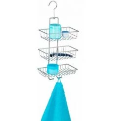 WENKO Etagère De Douche à Suspendre, 3 Paniers De Douche, Nivala, Fixation Sans Perçage, Acier, 22x50x13,5 Cm, Brillant - Chromé 11 WENKO Etagère De Douche à Suspendre, 3 Paniers De Douche, Nivala, Fixation Sans Perçage, Acier, 22x50x13,5 Cm, Brillant - Chromé -WENKO Soldes 6580180 5