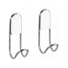 WENKO Crochet Porte Manteau Classic, Crochet Porte Serviette Salle De Bain, Fixation Murale, Lot De 2, Acier, 2x9x5,5 Cm, Brillant - Chromé -WENKO Soldes 6580217 1