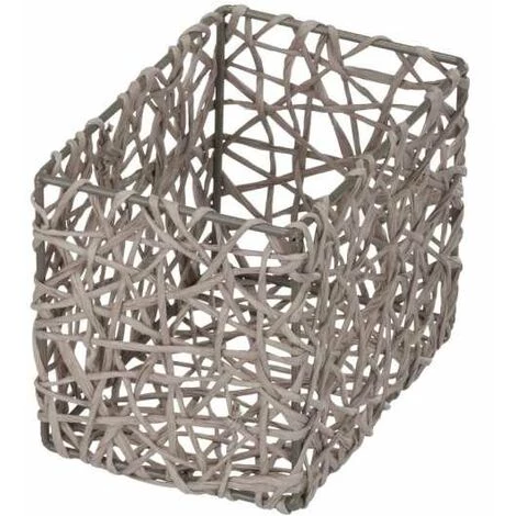 WENKO Panier Salle de bain Curly, Rangement Salle De Bain, Cellulose, 15x11x10,5 Cm, Taupe - Gris - Taupe 3 WENKO Panier Salle de bain Curly, Rangement Salle De Bain, Cellulose, 15x11x10,5 Cm, Taupe - Gris - Taupe