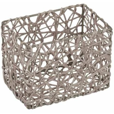 WENKO Panier Salle de bain Curly, Rangement Salle De Bain, Cellulose, 15x11x10,5 Cm, Taupe - Gris - Taupe 4 WENKO Panier Salle de bain Curly, Rangement Salle De Bain, Cellulose, 15x11x10,5 Cm, Taupe - Gris - Taupe – Image 2