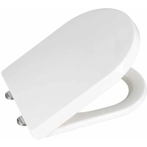 WENKO Abattant WC Avec Frein De Chute Premium Calla, Abattant WC Clipsable Avec Fixation Inox, Thermoplast, 35,5x47 Cm, Blanc - Blanc 5 WENKO Abattant WC Avec Frein De Chute Premium Calla, Abattant WC Clipsable Avec Fixation Inox, Thermoplast, 35,5x47 Cm, Blanc - Blanc – Image 3