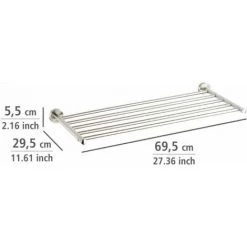 WENKO Étagère Porte Serviette Murale Faella, Etagère Salle De Bain Avec Porte Serviette Salle De Bain Murale, Acier Inox, 69,5x29,5x5,5 Cm, Brillant 9 WENKO Étagère Porte Serviette Murale Faella, Etagère Salle De Bain Avec Porte Serviette Salle De Bain Murale, Acier Inox, 69,5x29,5x5,5 Cm, Brillant -WENKO Soldes 6580226 3