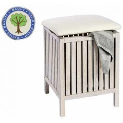 WENKO Tabouret Panier à Linge Bois, Coffre à Linge Bois, Norway Bois Blanc, Style Scandinave, 65L, Bois, 39x52x39 Cm, Blanc - Blanc - Cérusé Blanc 8 WENKO Tabouret Panier à Linge Bois, Coffre à Linge Bois, Norway Bois Blanc, Style Scandinave, 65L, Bois, 39x52x39 Cm, Blanc - Blanc - Cérusé Blanc -WENKO Soldes 6580229 2