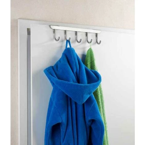 WENKO Patère De Porte à Crochets Asola Avec 5 Crochets - Mat 5 WENKO Patère De Porte à Crochets Asola Avec 5 Crochets - Mat – Image 3