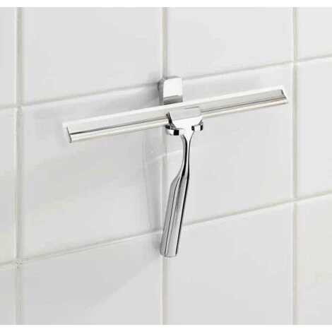 WENKO Raclette De Douche, Raclette Salle De Bain Mural, Premium, Acier Inox, 25x16,5x5 Cm, Brillant - Brillant 5 WENKO Raclette De Douche, Raclette Salle De Bain Mural, Premium, Acier Inox, 25x16,5x5 Cm, Brillant - Brillant – Image 3