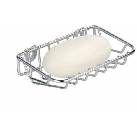 WENKO Porte Savon Mural Ceres, Acier, 12,5x4,5x9 Cm, Brillant - Chromé 4 WENKO Porte Savon Mural Ceres, Acier, 12,5x4,5x9 Cm, Brillant - Chromé – Image 2