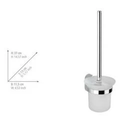 WENKO Brosse WC Murale Puerto Rico, Power-Loc® Fixation Sans Perçage, Zinc - Verre, 11,5x37x13 Cm, Brillant - Satiné - Chromé 8 WENKO Brosse WC Murale Puerto Rico, Power-Loc® Fixation Sans Perçage, Zinc - Verre, 11,5x37x13 Cm, Brillant - Satiné - Chromé -WENKO Soldes 6580259 3