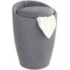 WENKO Tabouret Panier à Linge, Coffre à Linge Et Tabouret Salle De Bain Candy, Coussin Amovible, Aspect Lin, 20 Litres, Plastique, Ø 36x50,5 Cm, Gris - Gris 1 WENKO Tabouret Panier à Linge, Coffre à Linge Et Tabouret Salle De Bain Candy, Coussin Amovible, Aspect Lin, 20 Litres, Plastique, Ø 36x50,5 Cm, Gris - Gris -WENKO Soldes 6580265 1