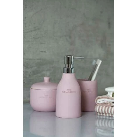 WENKO Gobelet Salle De Bain, Porte Brosse à Dent, "The Collection", Polyrésine, Ø 8x10 Cm, Rose Poudré - Rose 7 WENKO Gobelet Salle De Bain, Porte Brosse à Dent, "The Collection", Polyrésine, Ø 8x10 Cm, Rose Poudré - Rose – Image 5