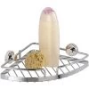 WENKO Etagère D'angle Douche Murale, Power-Loc® Panier De Douche Fixation Sans Perçage, Sion, Acier, 28x6x19 Cm, Brillant - Chromé -WENKO Soldes 6580268 1