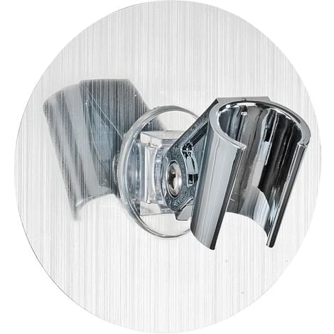 WENKO Support Pommeau De Douche Mural Osimo, Static-Loc® Fixation Sans Perçage, Adhésif, Plastique, Ø 9,5x6,2 Cm, Chromé - Argent 3 WENKO Support Pommeau De Douche Mural Osimo, Static-Loc® Fixation Sans Perçage, Adhésif, Plastique, Ø 9,5x6,2 Cm, Chromé - Argent