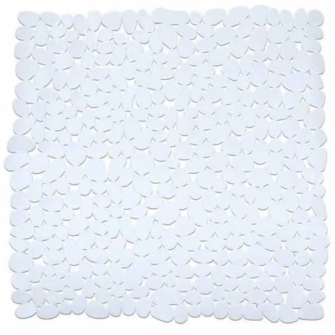 WENKO Tapis De Douche Antidérapant, Tapis De Douche, Paradise, PVC, 54x54 Cm, Blanc 3 WENKO Tapis De Douche Antidérapant, Tapis De Douche, Paradise, PVC, 54x54 Cm, Blanc