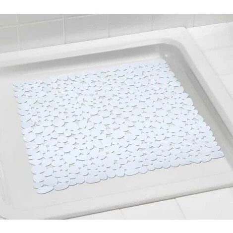 WENKO Tapis De Douche Antidérapant, Tapis De Douche, Paradise, PVC, 54x54 Cm, Blanc 5 WENKO Tapis De Douche Antidérapant, Tapis De Douche, Paradise, PVC, 54x54 Cm, Blanc – Image 3