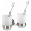 WENKO Porte Brosse à Dent Mural, Gobelet Salle De Bain Double, Duo Bosio, Verre - Fixation Acier Inox, 17,5x9,5x9 Cm, Mat - Mat 2 WENKO Porte Brosse à Dent Mural, Gobelet Salle De Bain Double, Duo Bosio, Verre - Fixation Acier Inox, 17,5x9,5x9 Cm, Mat - Mat -WENKO Soldes 6580288 1
