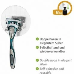 WENKO Static-Loc® Crochet Mural Duo Osimo - Chromé 9 WENKO Static-Loc® Crochet Mural Duo Osimo - Chromé -WENKO Soldes 6580291 3