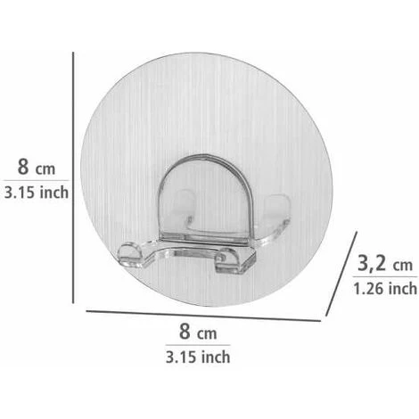 WENKO Static-Loc® Crochet Mural Duo Osimo - Chromé 7 WENKO Static-Loc® Crochet Mural Duo Osimo - Chromé – Image 5
