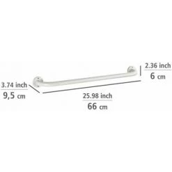 WENKO Porte Serviettes Salle De Bain Mural, Basic, Acier, L60 Cm, Blanc 10 WENKO Porte Serviettes Salle De Bain Mural, Basic, Acier, L60 Cm, Blanc -WENKO Soldes 6580299 4