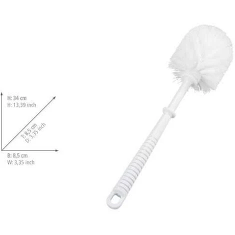 WENKO Brosse WC De Rechange Pour Porte-brosse WC Avec Manche En Plastique Blanc, Polypropylène, Ø 8.5x34 Cm, Blanc - Blanc 5 WENKO Brosse WC De Rechange Pour Porte-brosse WC Avec Manche En Plastique Blanc, Polypropylène, Ø 8.5x34 Cm, Blanc - Blanc – Image 3