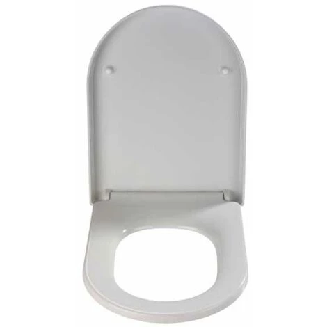WENKO Abattant WC Avec Frein De Chute Premium Palma Blanc, Abattant WC Clipsable Avec Fixation En Acier Inox, Fix-Clip, Duroplast, 35.7 X 46.5 Cm, Blanc - Blanc 4 WENKO Abattant WC Avec Frein De Chute Premium Palma Blanc, Abattant WC Clipsable Avec Fixation En Acier Inox, Fix-Clip, Duroplast, 35.7 X 46.5 Cm, Blanc - Blanc – Image 2
