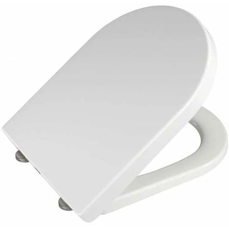WENKO Abattant WC Avec Frein De Chute Premium Palma Blanc, Abattant WC Clipsable Avec Fixation En Acier Inox, Fix-Clip, Duroplast, 35.7 X 46.5 Cm, Blanc - Blanc 5 WENKO Abattant WC Avec Frein De Chute Premium Palma Blanc, Abattant WC Clipsable Avec Fixation En Acier Inox, Fix-Clip, Duroplast, 35.7 X 46.5 Cm, Blanc - Blanc – Image 3