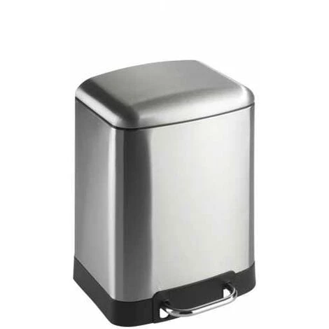 WENKO Poubelle Salle De Bain à Pédale 6L, Studio, Fermeture Frein De Chute Easy-Close, Acier Inox, 23x32x22,5 Cm, Mat - Satiné 3 WENKO Poubelle Salle De Bain à Pédale 6L, Studio, Fermeture Frein De Chute Easy-Close, Acier Inox, 23x32x22,5 Cm, Mat - Satiné