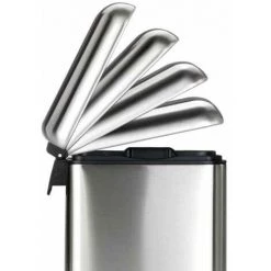 WENKO Poubelle Salle De Bain à Pédale 6L, Studio, Fermeture Frein De Chute Easy-Close, Acier Inox, 23x32x22,5 Cm, Mat - Satiné 9 WENKO Poubelle Salle De Bain à Pédale 6L, Studio, Fermeture Frein De Chute Easy-Close, Acier Inox, 23x32x22,5 Cm, Mat - Satiné -WENKO Soldes 6580313 3