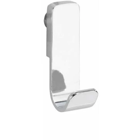 WENKO Crochet Mural Premium, Lot De 2 Crochets Porte Manteau Pour L'entrée Ou Le Dressing - Crochet Porte Serviette Pour La Salle De Bain, Vis Fournies, Plastique, 2x7,5x4 Cm, Chromé - Chromé 3 WENKO Crochet Mural Premium, Lot De 2 Crochets Porte Manteau Pour L'entrée Ou Le Dressing - Crochet Porte Serviette Pour La Salle De Bain, Vis Fournies, Plastique, 2x7,5x4 Cm, Chromé - Chromé