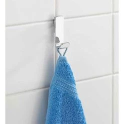 WENKO Crochet Mural Premium, Lot De 2 Crochets Porte Manteau Pour L'entrée Ou Le Dressing - Crochet Porte Serviette Pour La Salle De Bain, Vis Fournies, Plastique, 2x7,5x4 Cm, Chromé - Chromé 6 WENKO Crochet Mural Premium, Lot De 2 Crochets Porte Manteau Pour L'entrée Ou Le Dressing - Crochet Porte Serviette Pour La Salle De Bain, Vis Fournies, Plastique, 2x7,5x4 Cm, Chromé - Chromé -WENKO Soldes 6580317 2