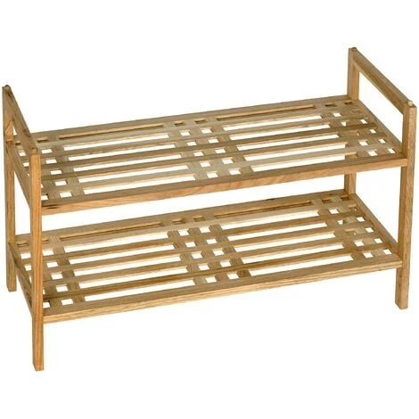 WENKO Etagère Chaussure Bois, Rangement Chaussure Bois, Modulable, Norway, Bois Noyer, 69x40.5x27 Cm, Marron 3 WENKO Etagère Chaussure Bois, Rangement Chaussure Bois, Modulable, Norway, Bois Noyer, 69x40.5x27 Cm, Marron