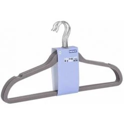 WENKO Cintre Velour Gris, Lot De 5 - Gris 8 WENKO Cintre Velour Gris, Lot De 5 - Gris -WENKO Soldes 6580370 3