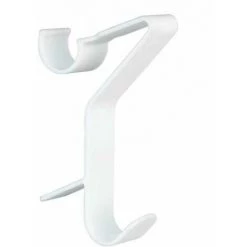 WENKO Crochet Radiateur Sèche Serviette Universel Flexi, Crochet Pour Radiateur Sèche Serviette Rond Pour Suspendre Serviette Et Peignoir, Plastique, 2,5x13,5x8,5 Cm, Blanc - Blanc