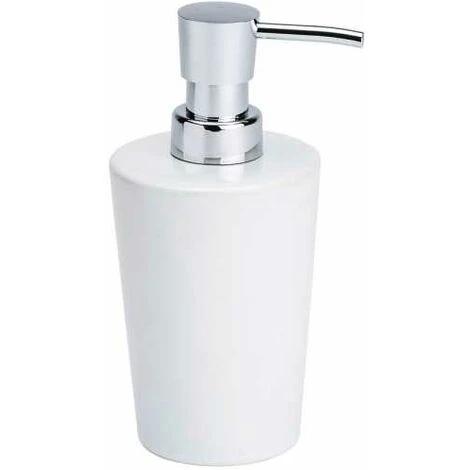 WENKO Distributeur Savon Liquide, Porte Savon Liquide Coni, Céramique, 9,2x16,4x7,8 Cm, Blanc - Blanc 4 WENKO Distributeur Savon Liquide, Porte Savon Liquide Coni, Céramique, 9,2x16,4x7,8 Cm, Blanc - Blanc – Image 2