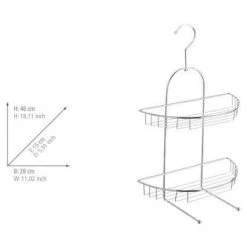 WENKO Serviteur De Douche, Etagere Douche à Suspendre Sans Percage, Kuopio, Acier, 28x46x15 Cm, Brillant - Chromé -WENKO Soldes 6580431 5