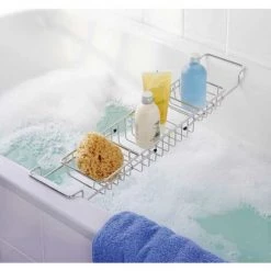 WENKO Pont De Baignoire Télescopique, Pont Baignoire Inox, Acier Inox, 58-92x8x13 Cm, Brillant 7 WENKO Pont De Baignoire Télescopique, Pont Baignoire Inox, Acier Inox, 58-92x8x13 Cm, Brillant -WENKO Soldes 6580445 2