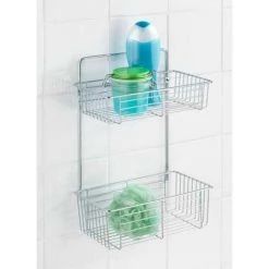 WENKO Etagère Murale Salle De Bain Catania, 2 Paniers De Douche Fixation Murale, Acier, 26x38x15 Cm, Brillant - Chromé 8 WENKO Etagère Murale Salle De Bain Catania, 2 Paniers De Douche Fixation Murale, Acier, 26x38x15 Cm, Brillant - Chromé -WENKO Soldes 6580446 3