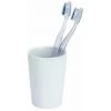 WENKO Gobelet Salle De Bain, Porte Brosse à Dent Coni, Céramique, Ø 7,5x10,7 Cm, Blanc - Blanc -WENKO Soldes 6580455 1