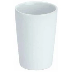 WENKO Gobelet Salle De Bain, Porte Brosse à Dent Coni, Céramique, Ø 7,5x10,7 Cm, Blanc - Blanc -WENKO Soldes 6580455 2