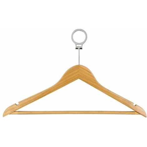 WENKO Cintre Hotel, Cintre Bois Antivol, Lot De 4 - Marron 4 WENKO Cintre Hotel, Cintre Bois Antivol, Lot De 4 - Marron – Image 2