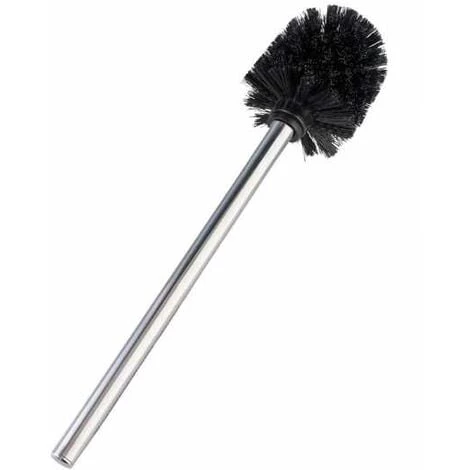 WENKO Brosse WC De Rechange Pour Porte-brosse WC Avec Manche En Acier Inox Brillant, Polypropylène, Ø 8x35 Cm Noir - Brillant 3 WENKO Brosse WC De Rechange Pour Porte-brosse WC Avec Manche En Acier Inox Brillant, Polypropylène, Ø 8x35 Cm Noir - Brillant