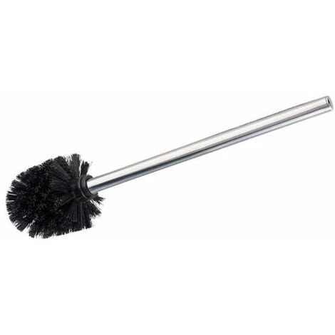 WENKO Brosse WC De Rechange Pour Porte-brosse WC Avec Manche En Acier Inox Brillant, Polypropylène, Ø 8x35 Cm Noir - Brillant 4 WENKO Brosse WC De Rechange Pour Porte-brosse WC Avec Manche En Acier Inox Brillant, Polypropylène, Ø 8x35 Cm Noir - Brillant – Image 2