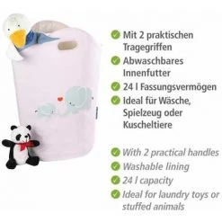 WENKO Panier à Linge Enfant Elli, Corbeille A Linge Enfant, Capacité 24L Avec Poignée De Transport, Polyester, 40x52x20 Cm, Rose - Rose 8 WENKO Panier à Linge Enfant Elli, Corbeille A Linge Enfant, Capacité 24L Avec Poignée De Transport, Polyester, 40x52x20 Cm, Rose - Rose -WENKO Soldes 6580482 2