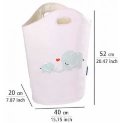 WENKO Panier à Linge Enfant Elli, Corbeille A Linge Enfant, Capacité 24L Avec Poignée De Transport, Polyester, 40x52x20 Cm, Rose - Rose 9 WENKO Panier à Linge Enfant Elli, Corbeille A Linge Enfant, Capacité 24L Avec Poignée De Transport, Polyester, 40x52x20 Cm, Rose - Rose -WENKO Soldes 6580482 3