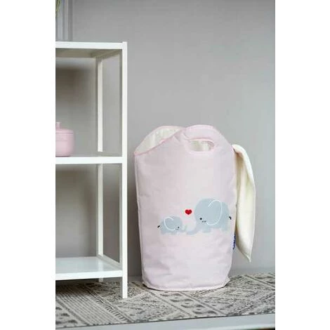 WENKO Panier à Linge Enfant Elli, Corbeille A Linge Enfant, Capacité 24L Avec Poignée De Transport, Polyester, 40x52x20 Cm, Rose - Rose 7 WENKO Panier à Linge Enfant Elli, Corbeille A Linge Enfant, Capacité 24L Avec Poignée De Transport, Polyester, 40x52x20 Cm, Rose - Rose – Image 5