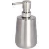 WENKO Distributeur Savon Liquide, Solid, Capacité 420 Ml, Acier Inox, 8x16x9 Cm, Mat - Satiné -WENKO Soldes 6580483 1