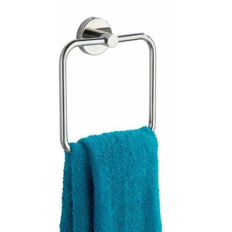 WENKO Porte Serviette Salle De Bain Mural, Anneau Porte Serviettes Bosio Shine, Acier Inox, 16x18x5 Cm, Brillant - Brillant 4 WENKO Porte Serviette Salle De Bain Mural, Anneau Porte Serviettes Bosio Shine, Acier Inox, 16x18x5 Cm, Brillant - Brillant – Image 2