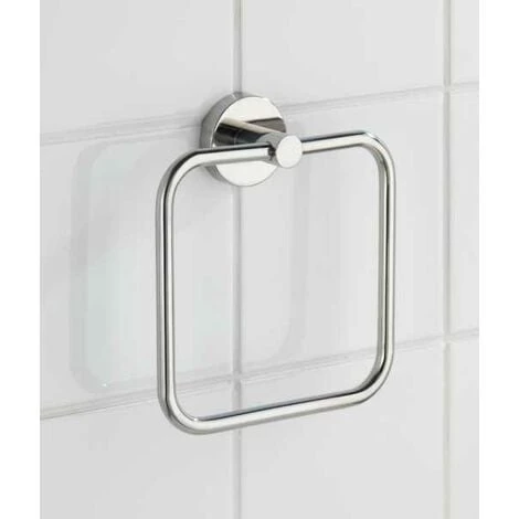 WENKO Porte Serviette Salle De Bain Mural, Anneau Porte Serviettes Bosio Shine, Acier Inox, 16x18x5 Cm, Brillant - Brillant 5 WENKO Porte Serviette Salle De Bain Mural, Anneau Porte Serviettes Bosio Shine, Acier Inox, 16x18x5 Cm, Brillant - Brillant – Image 3